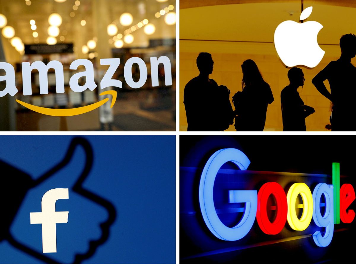 Foto: Logos de Amazon, Google, Facebook y Apple (reuters)