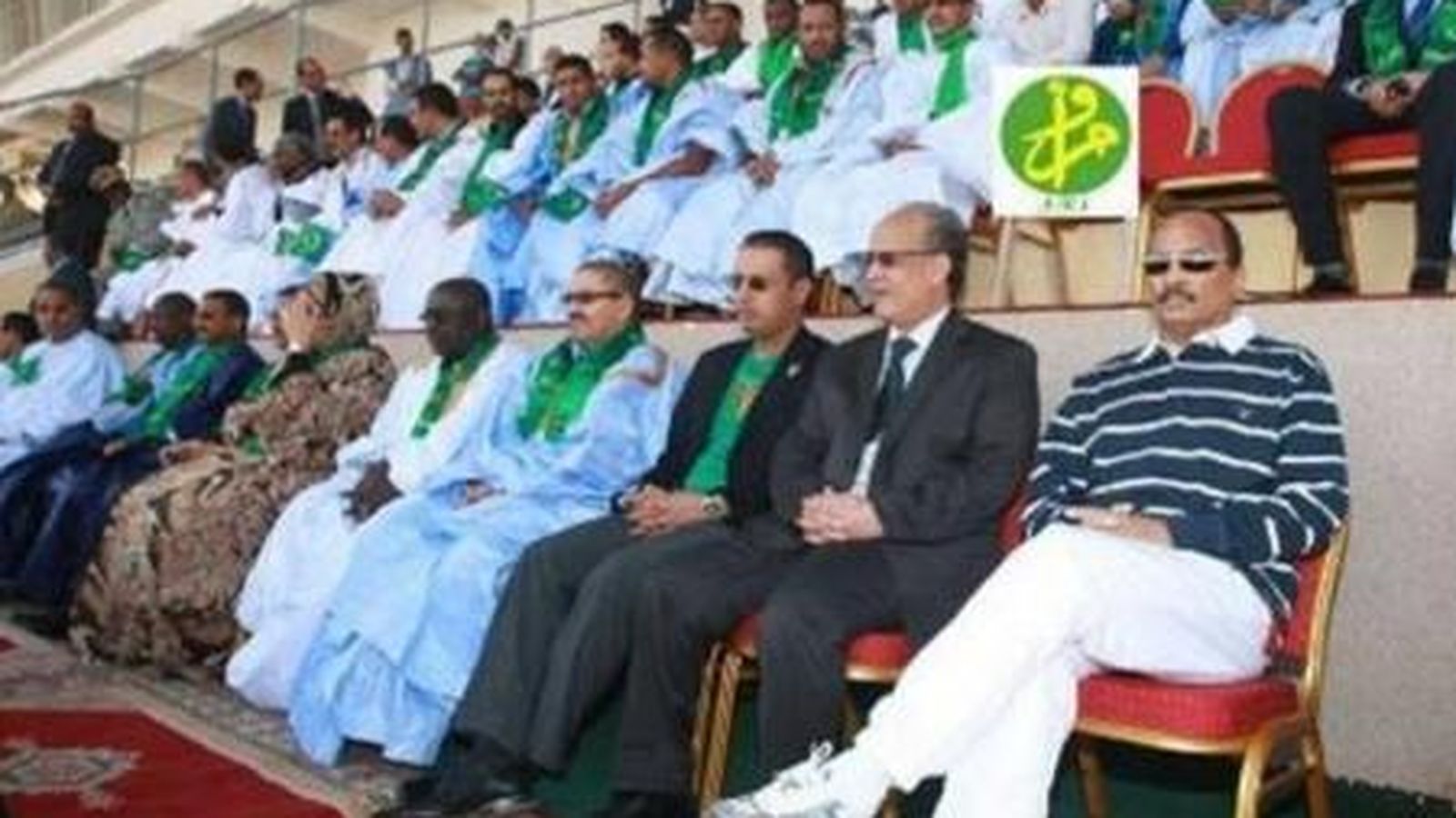 Foto: El presidente de Mauritania, viendo el encuentro (La Gazzetta dello Sport)