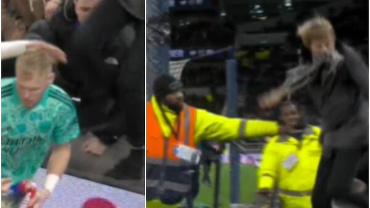 El Tottenham-Arsenal que acabó en pelea: un hincha patea a Ramsdale al final del partido