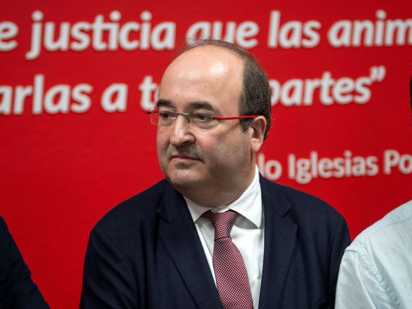 El primer secretario del PSC, Miguel Iceta, en Jaén. (EFE)