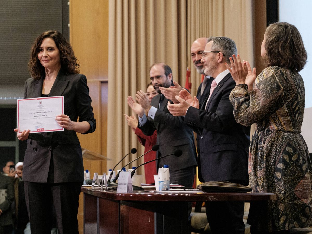 Foto: Díaz Ayuso, nombrada alumna ilustre de la Universidad Complutense de Madrid. (Sergio Beleña)