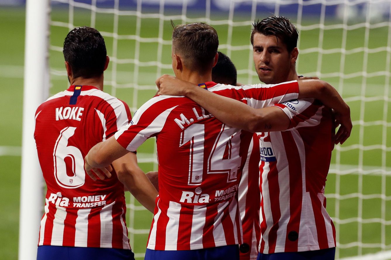 El VAR anuló el primer y segundo gol del Atlético, este último de Morata. (EFE)