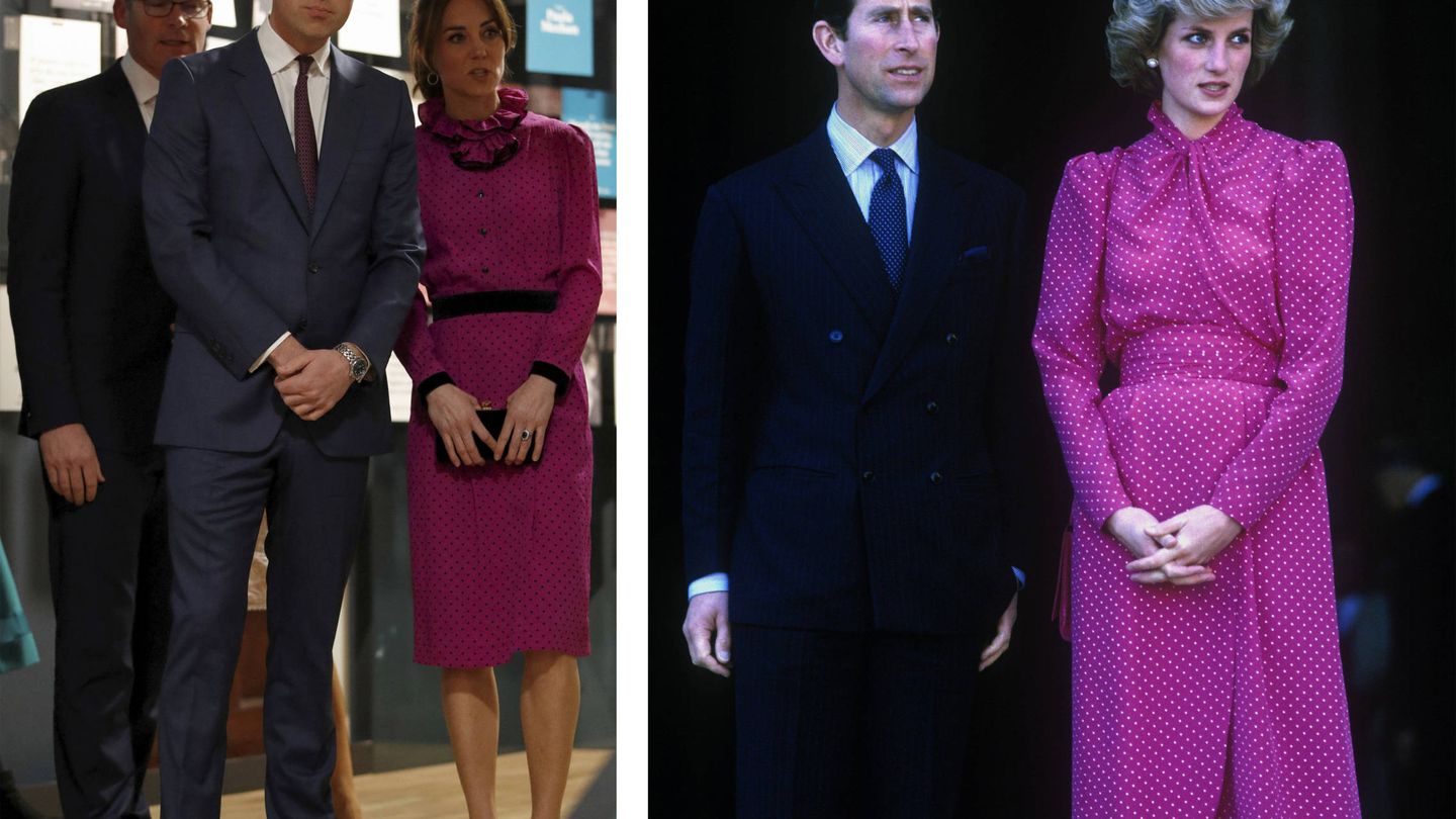 Kate Middleton, este miércoles, y Diana en 1985. (Reuters/Cordon Press)