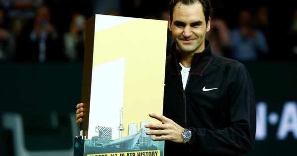 Foto: Roger Federer minutos después de ganar a Haase en Róterdam. (Reuters)