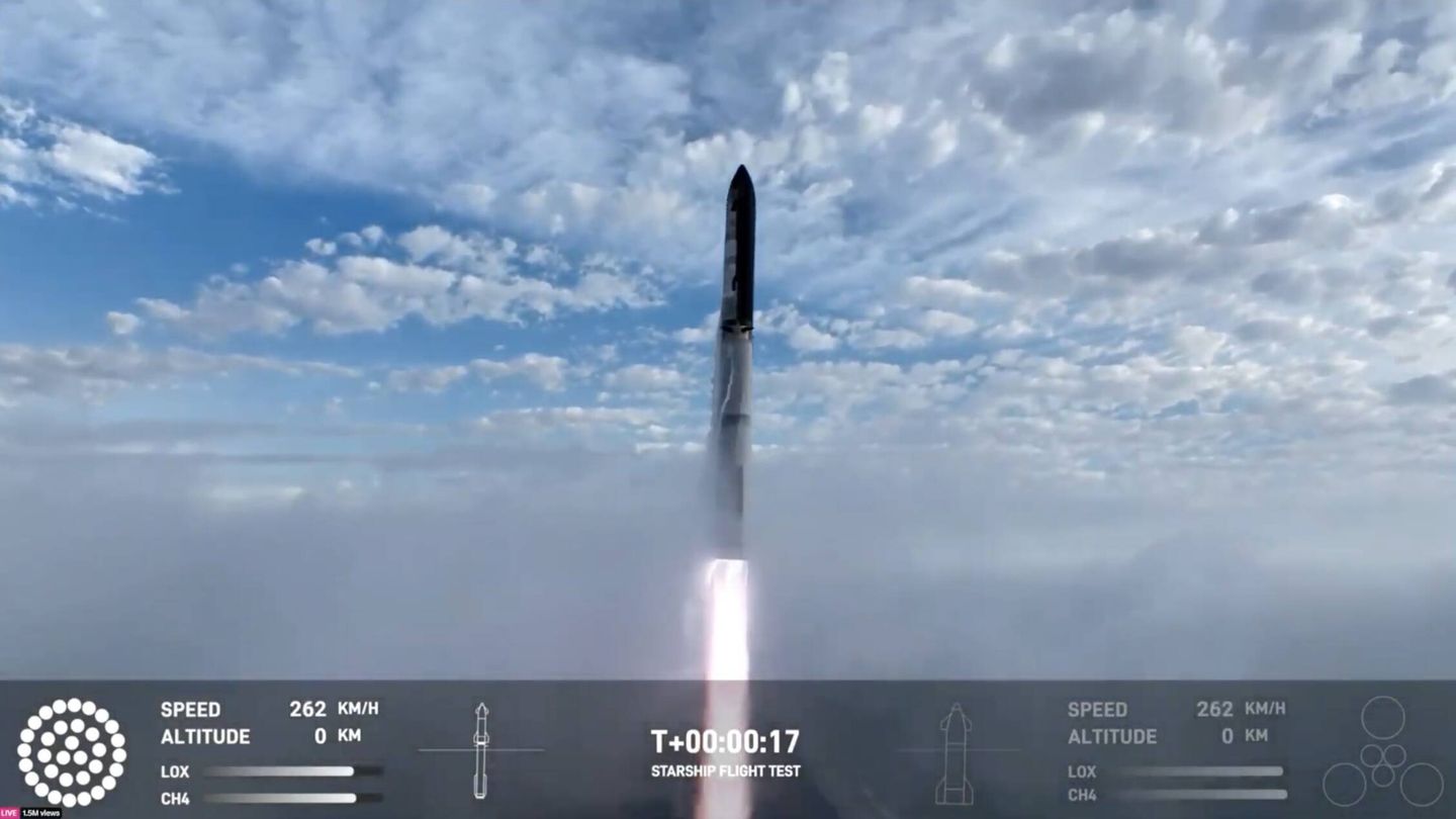 La nave en pleno ascenso. (SpaceX)
