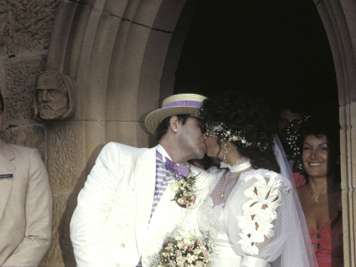 Foto:  La boda de Elton John y Renate Blauel. (Getty)