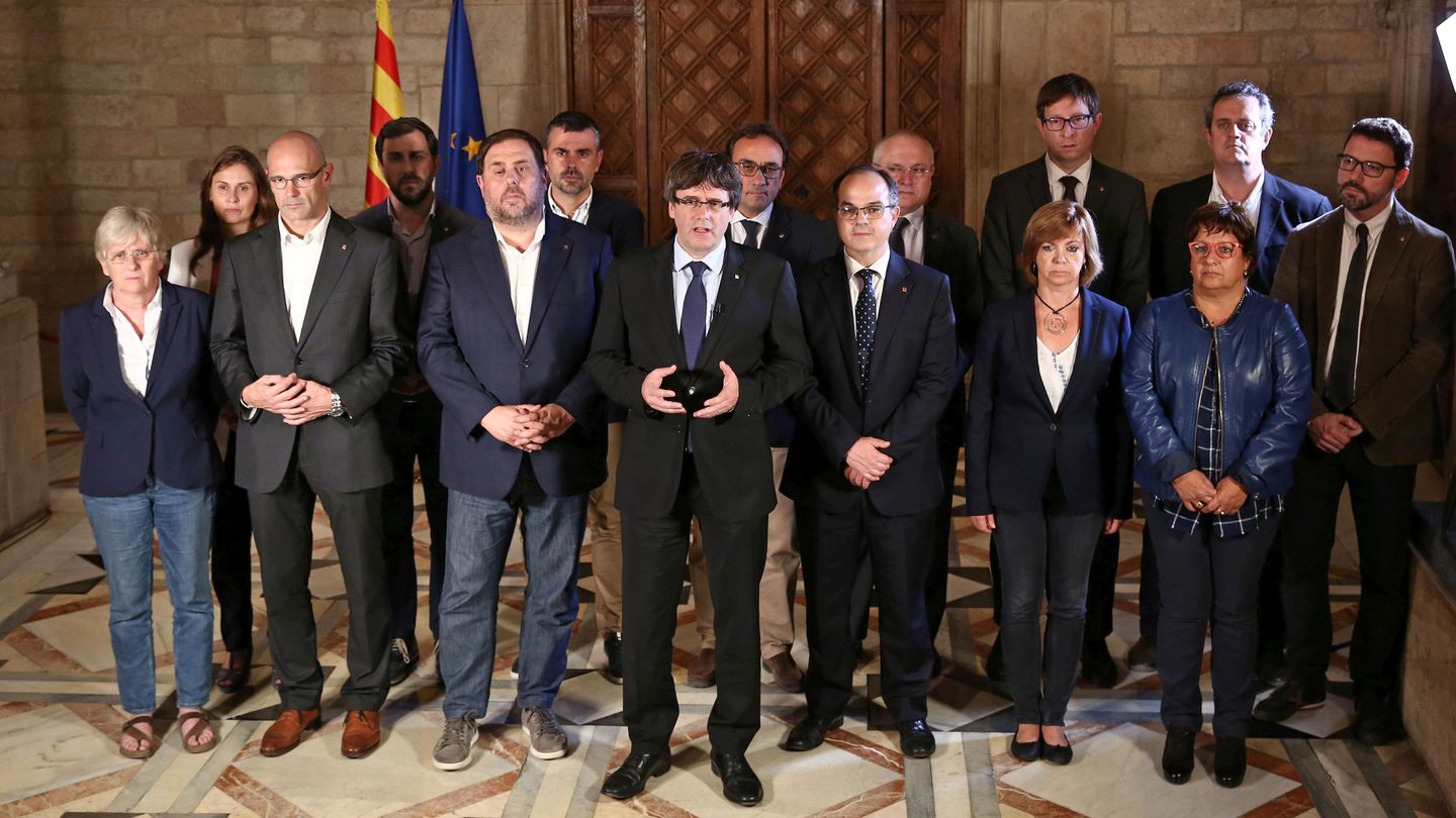 Declaración del presidente catalán Carles Puigdemont y su Gobierno tras el referéndum. (Reuters) 