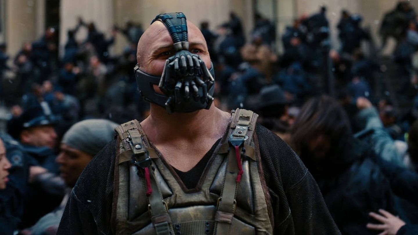 Tom Hardy es Bane en 'El caballero oscuro: la leyenda renace' (2012). (Warner)