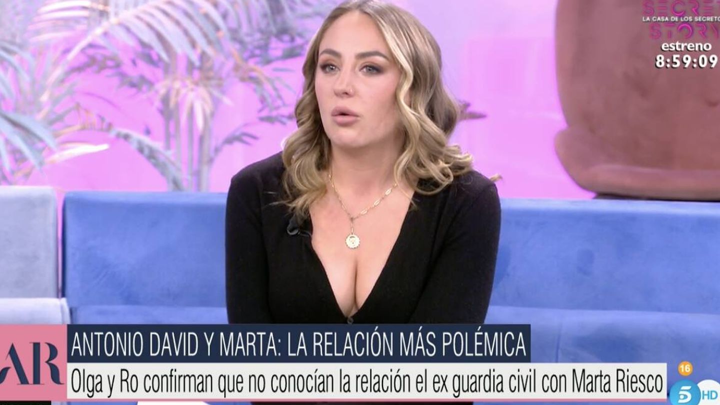 Rocío Flores, durante su intervención. (Mediaset)