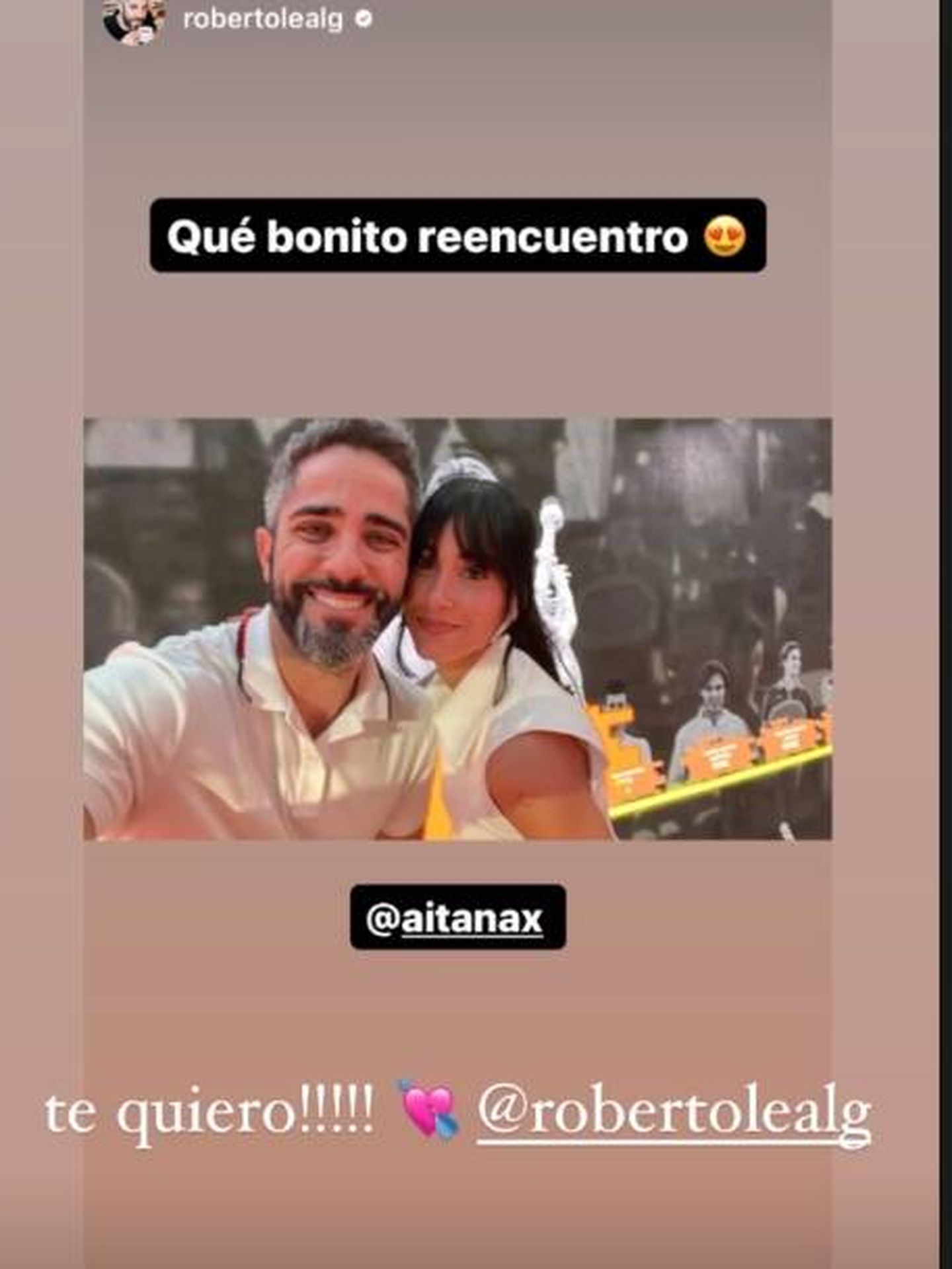 Roberto Leal y Aitana, en el Mutua Madrid Open. (Instagram/@aitanax)