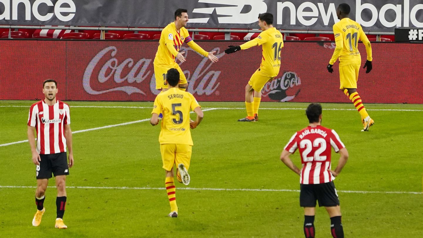 Messi y Pedri se entienden a la perfección. (Reuters)