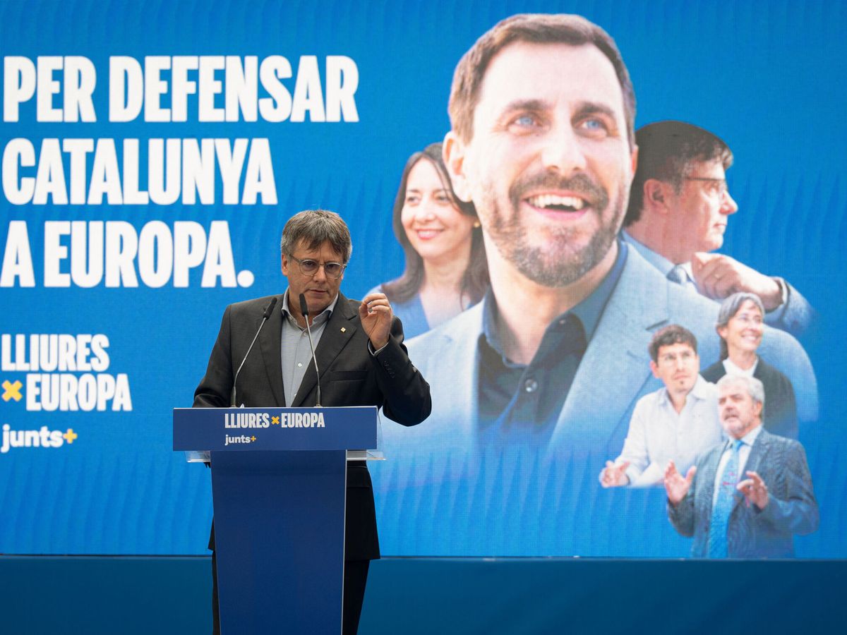 Foto: Cierre de campaña en las europeas de Puigdemont en Francia. EFE