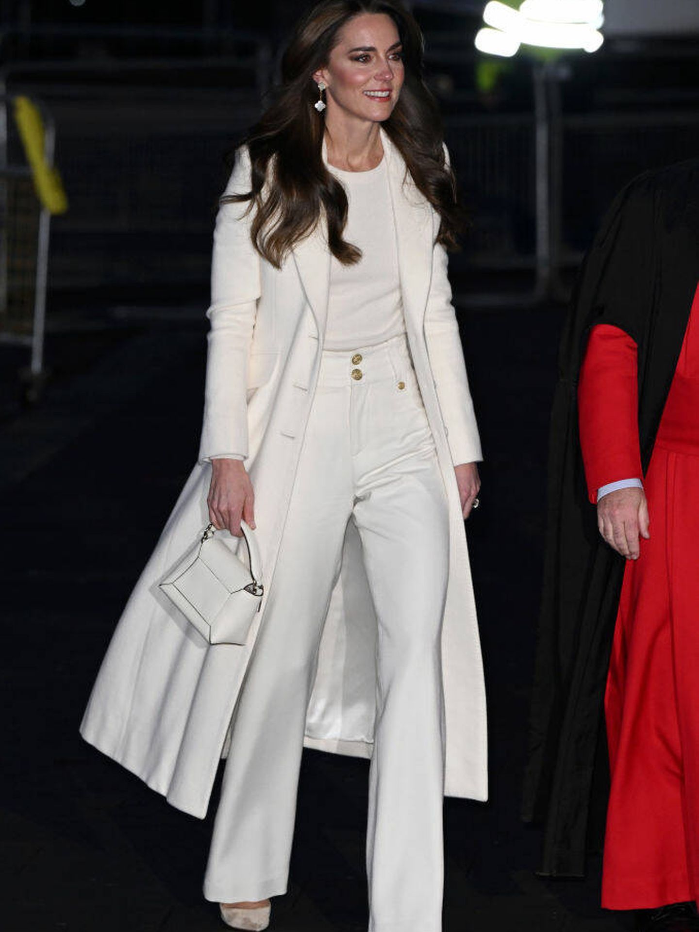 El look blanco de Kate Middleton. (Getty)