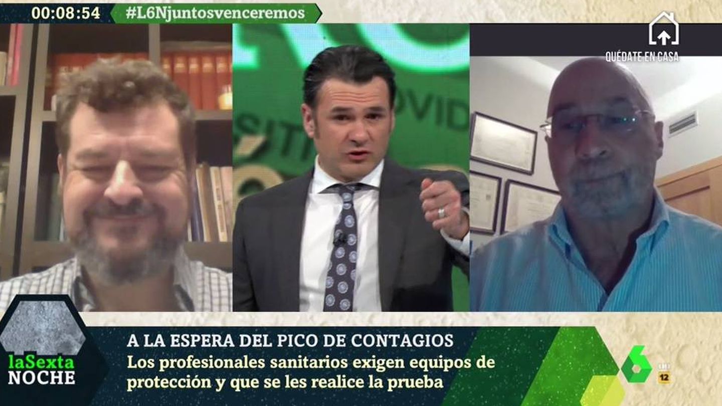 Óscar Rodríguez, Iñaki López y Julián Ezquerra, en 'La Sexta noche'. (Atresmedia).
