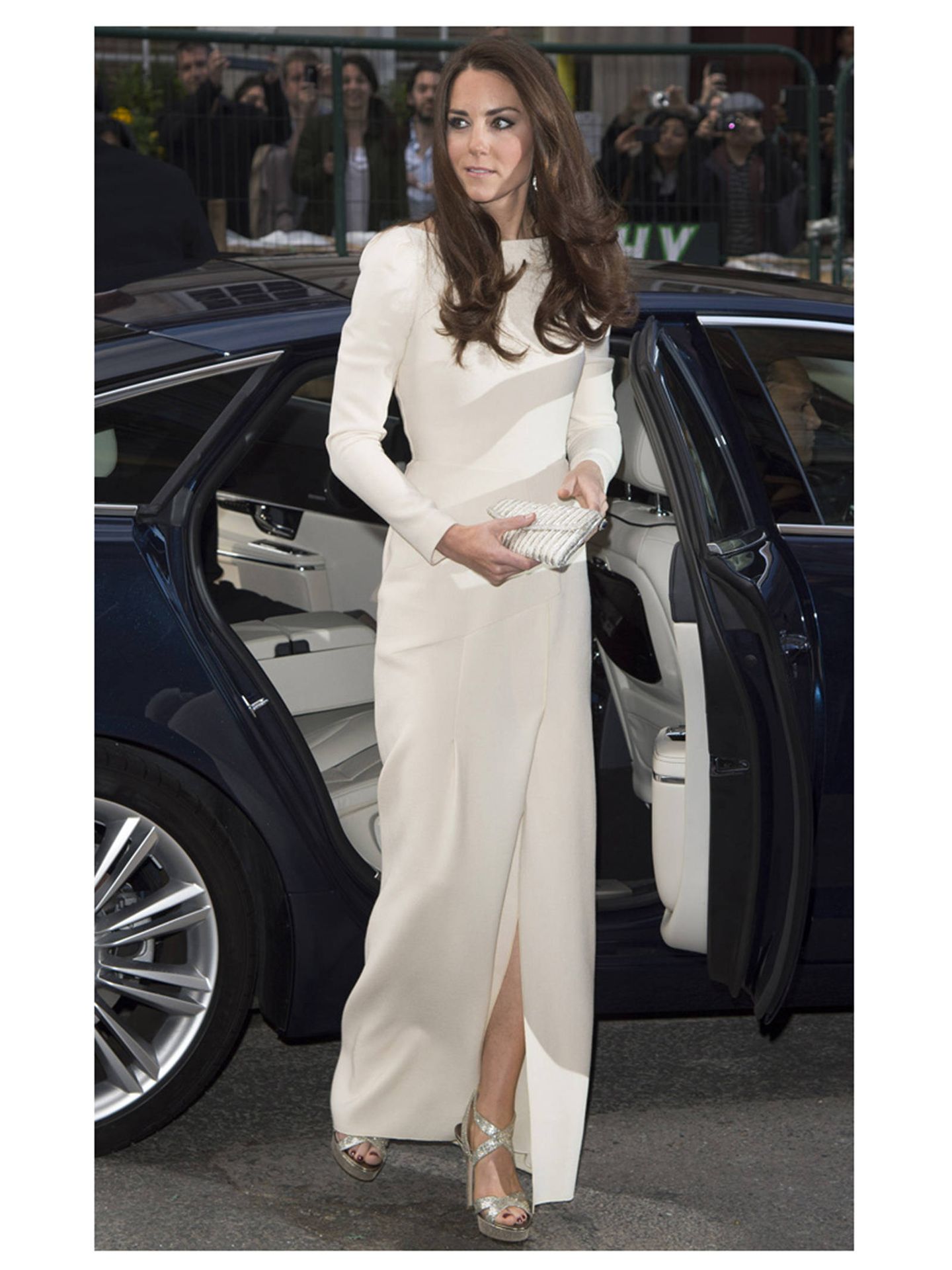 Kate Middleton, a su llegada al hotel Claridge's. (Gtres)