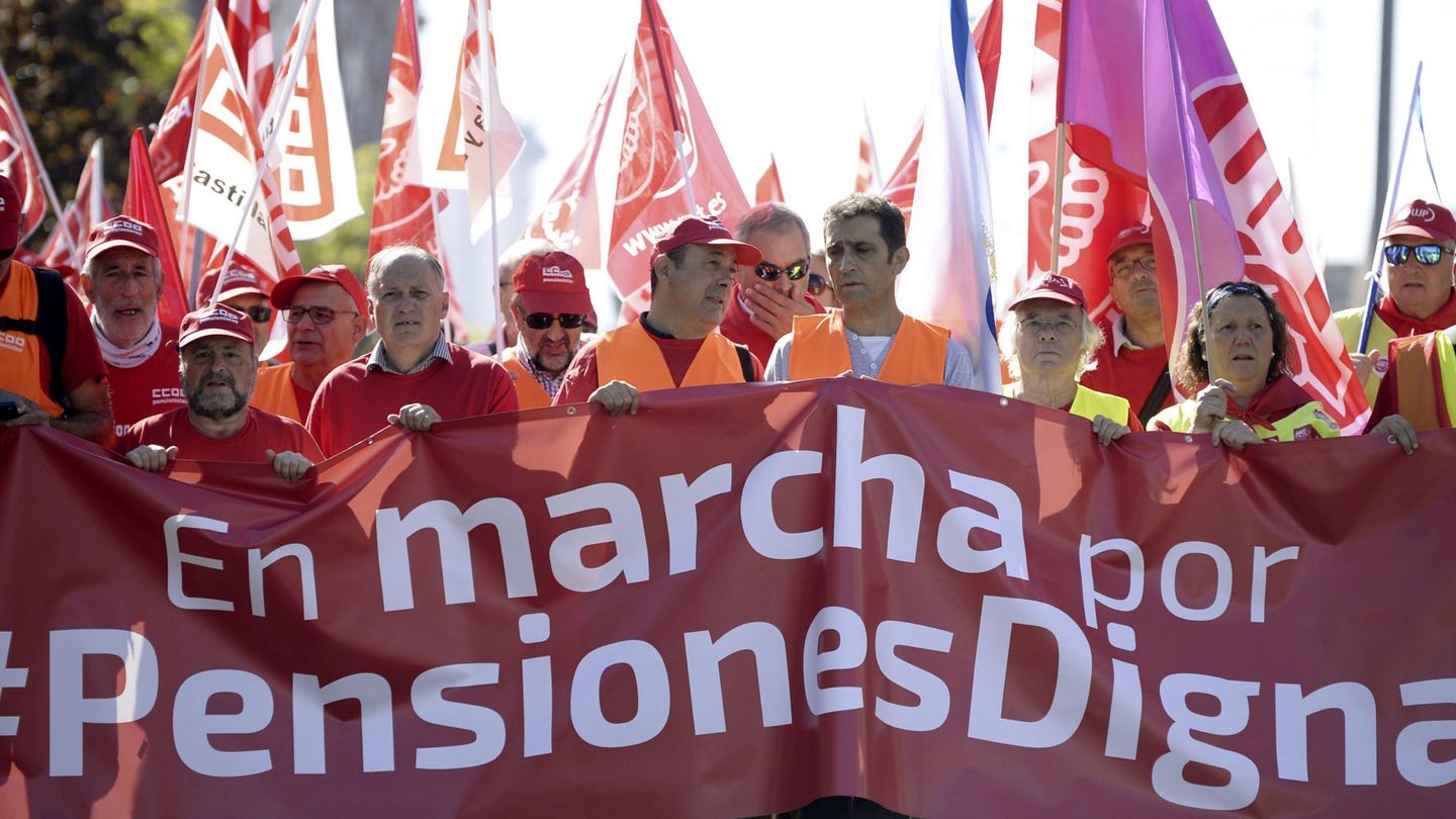 Marcha por unas pensiones dignas en Madrid. (EFE)