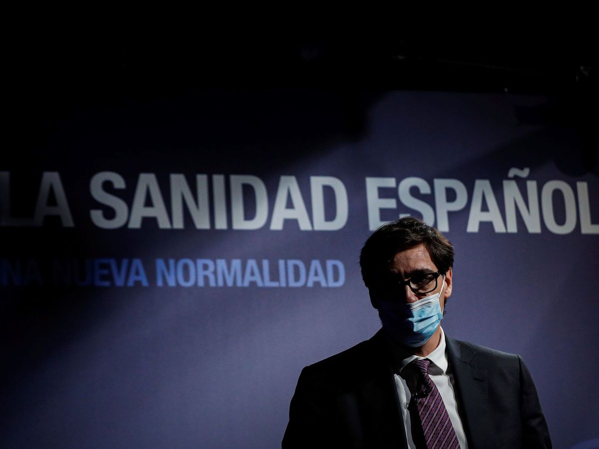 Foto: El ministro de Sanidad, Salvador Illa, participa en el encuentro "Repensando la Sanidad Española". (EFE)