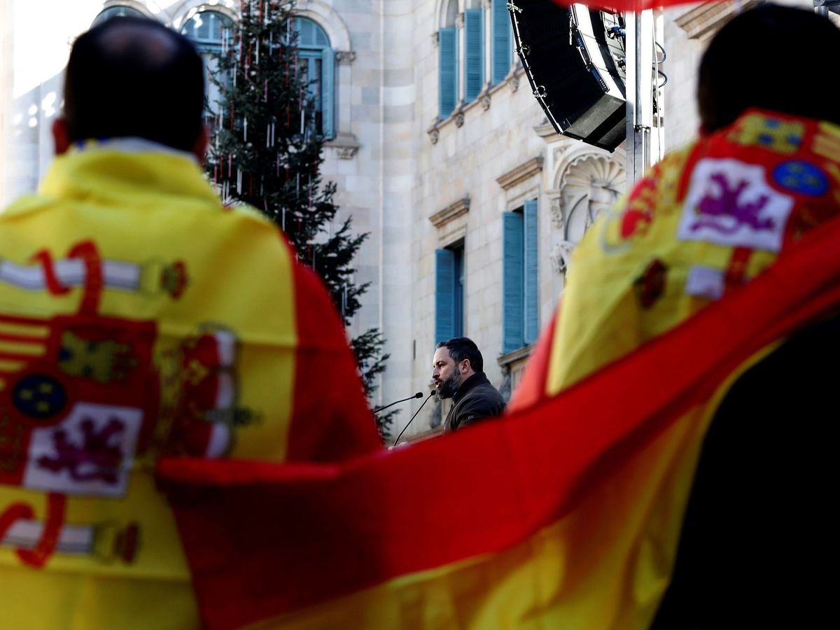 Foto: Abascal durante un acto en Cataluña. (EFE)