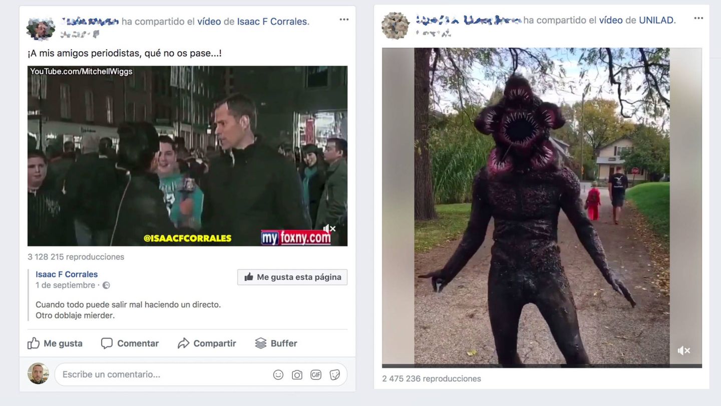 Mi muro de Facebook en España se limita, básicamente, a vídeos compartidos desde 'fanpages'.