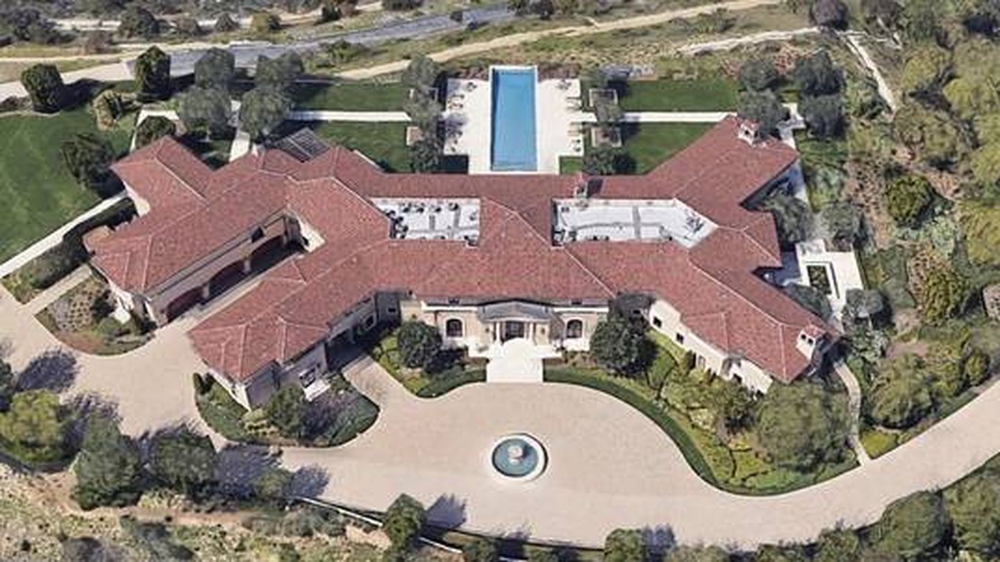 Vista aérea de la casa en la que están instalados Harry y Meghan. (Google)