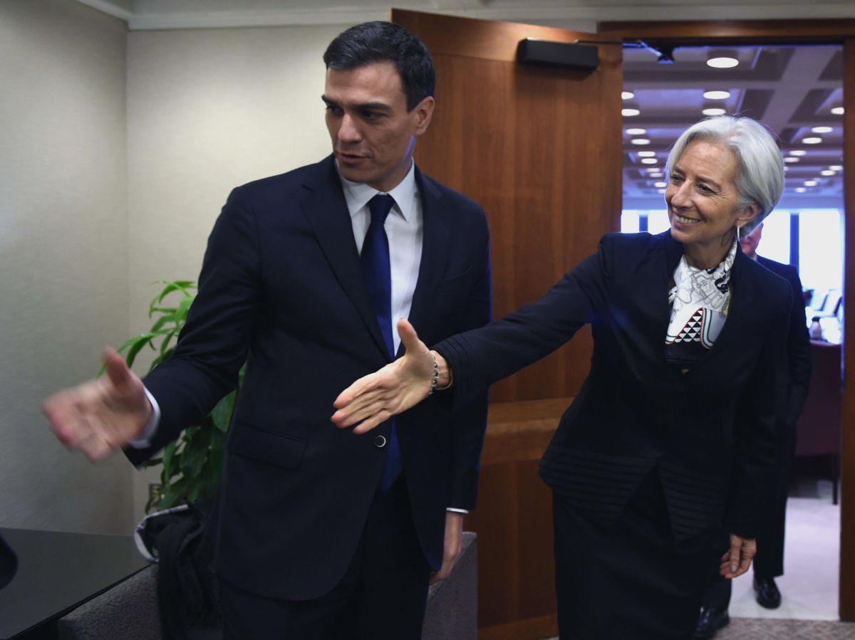 Foto: Pedro Sánchez y Christine Lagarde, en una imagen de archivo. (EFE)
