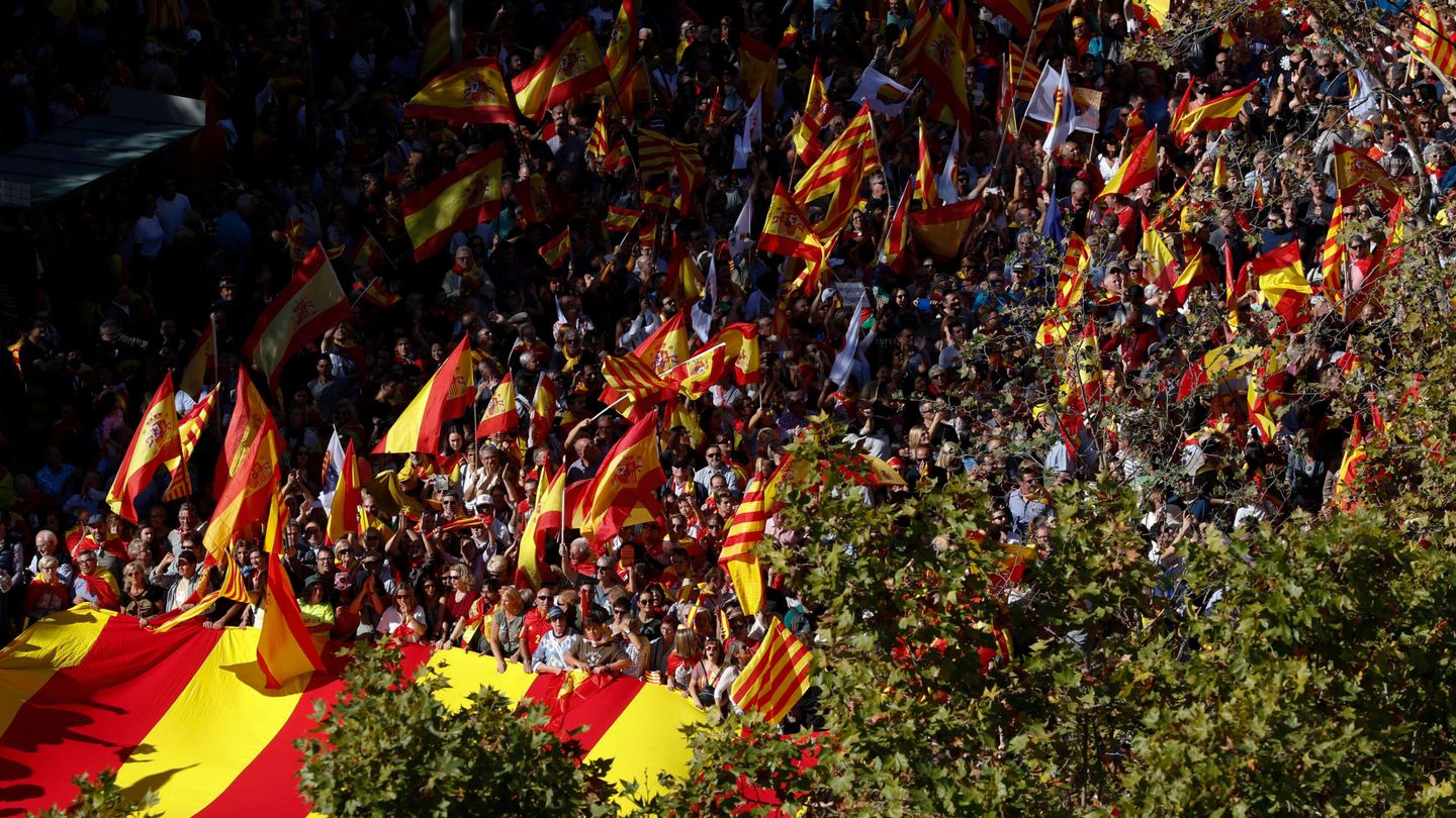Manifestación por la unidad de España, el pasado 29 de octubre en Barcelona. (Reuters)