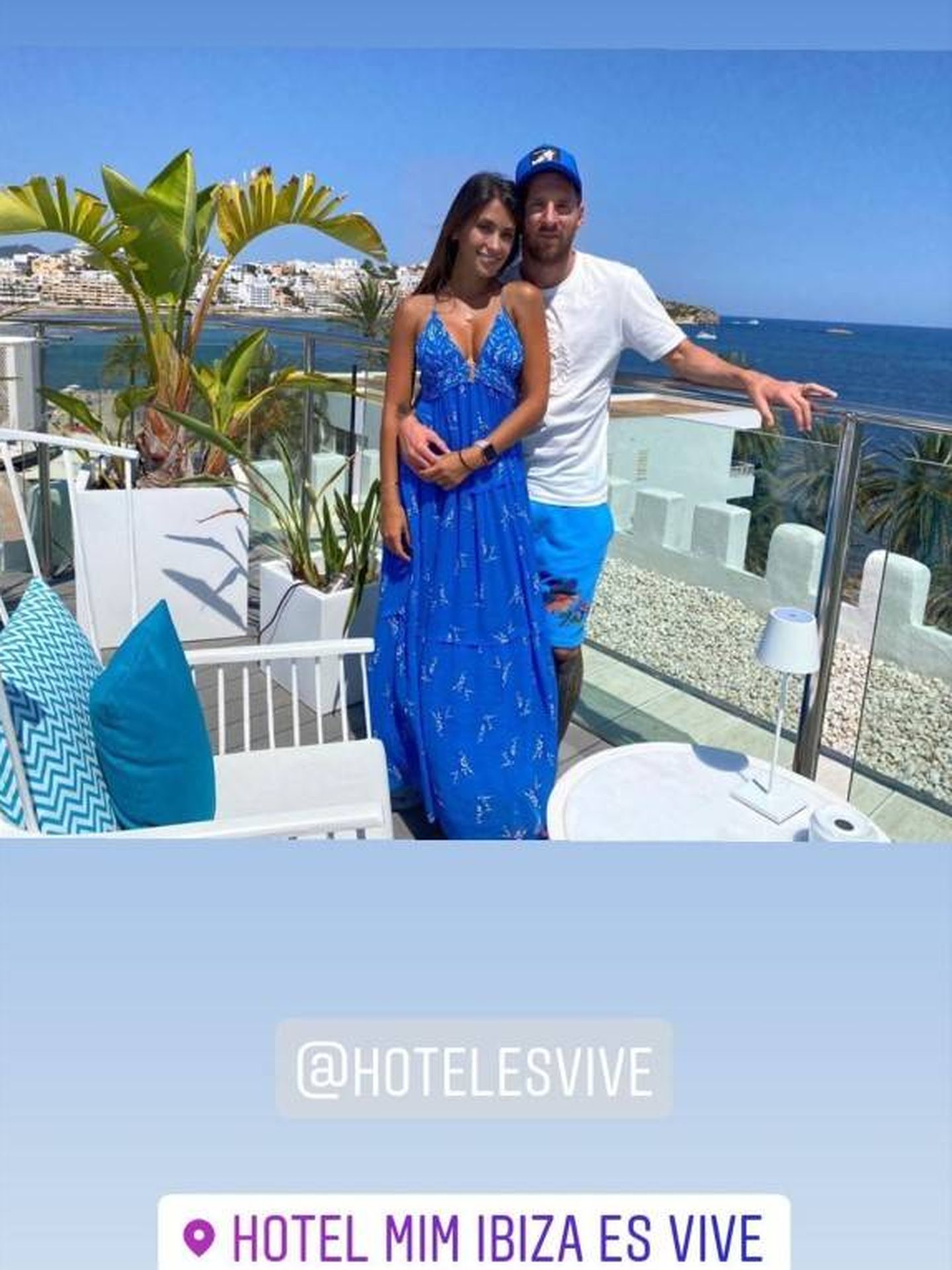 Messi promociona su hotel en Ibiza. (Instagram)