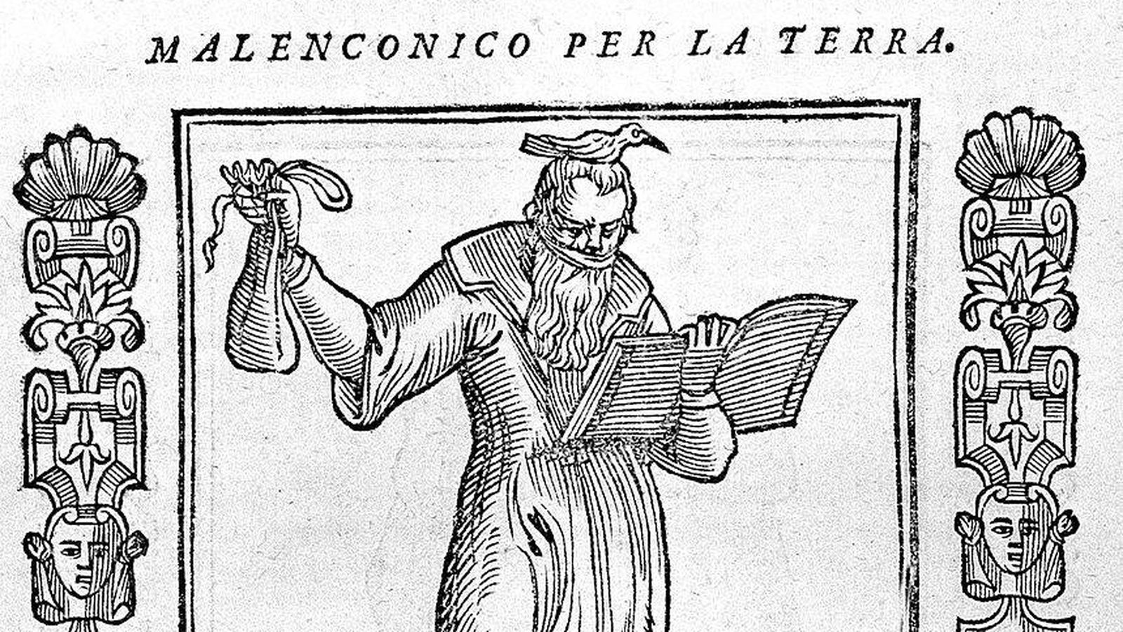 Ilustración del siglo XVII sobre el humor melancólico. (Wikimedia)
