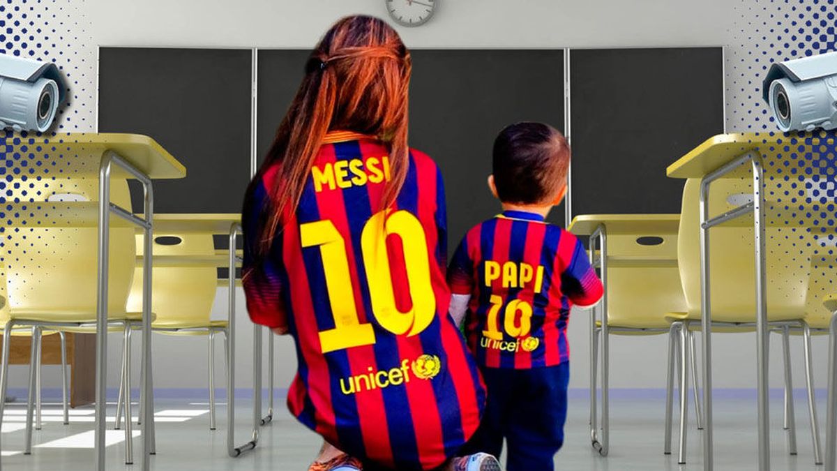 Messi plaga de cámaras de vigilancia el colegio de su hijo Thiago
