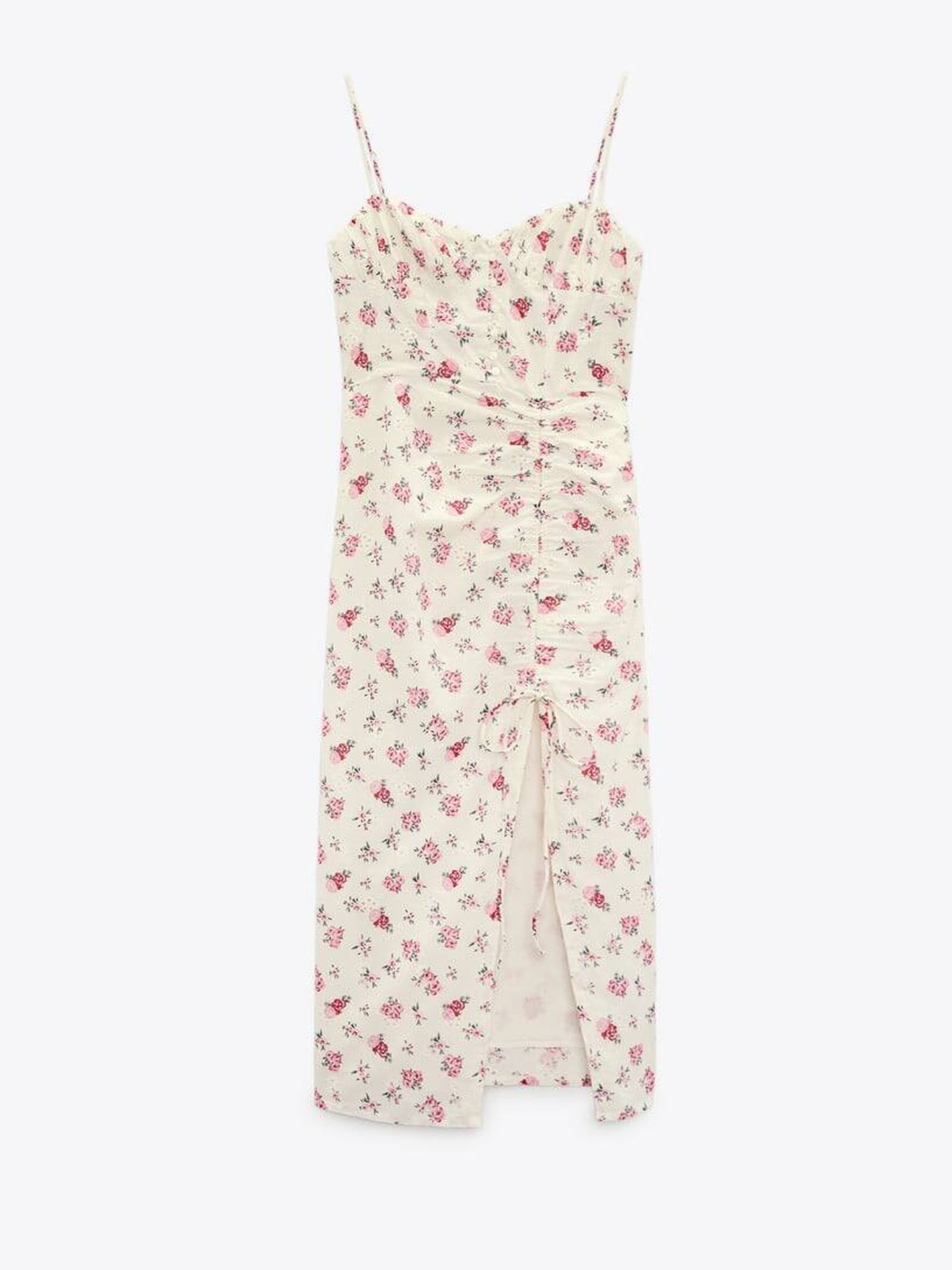 Vestido de Zara con estampado floral. (Web)