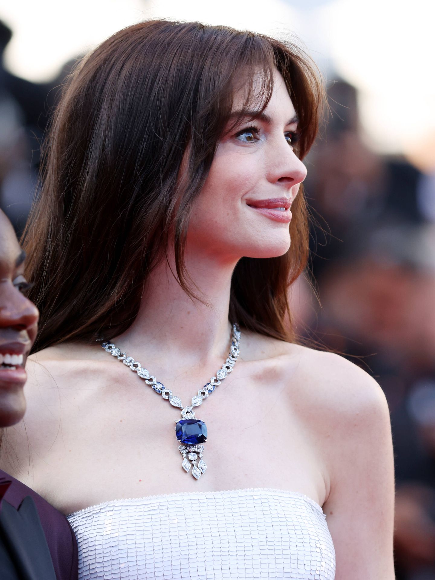 La melena alborotada de Anne Hathaway en el estreno de su cinta en Cannes. (Getty/Vittorio Zunino Celotto)