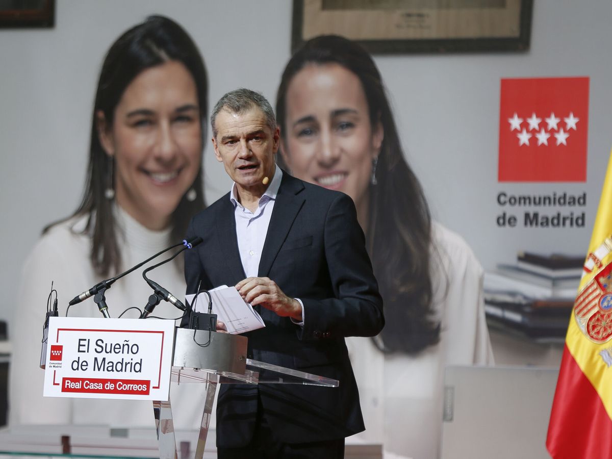 Foto: El presidente de la Oficina del Español, Toni Cantó, en la presentación de la campaña 'El sueño de Madrid'. (EFE/Víctor Casado)