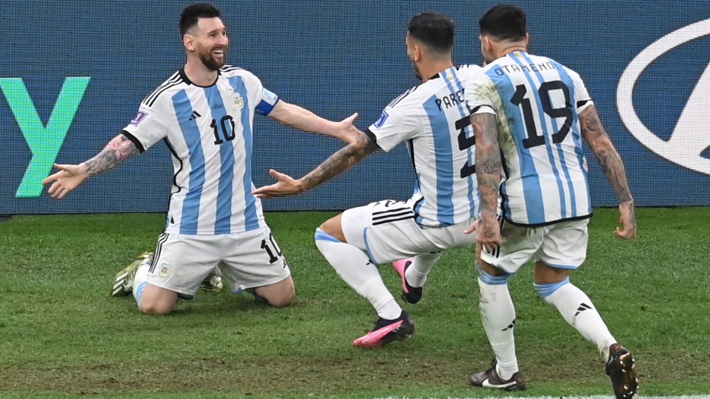 El argentino durante la final de Qatar. (EFE/Georgi Licovski)