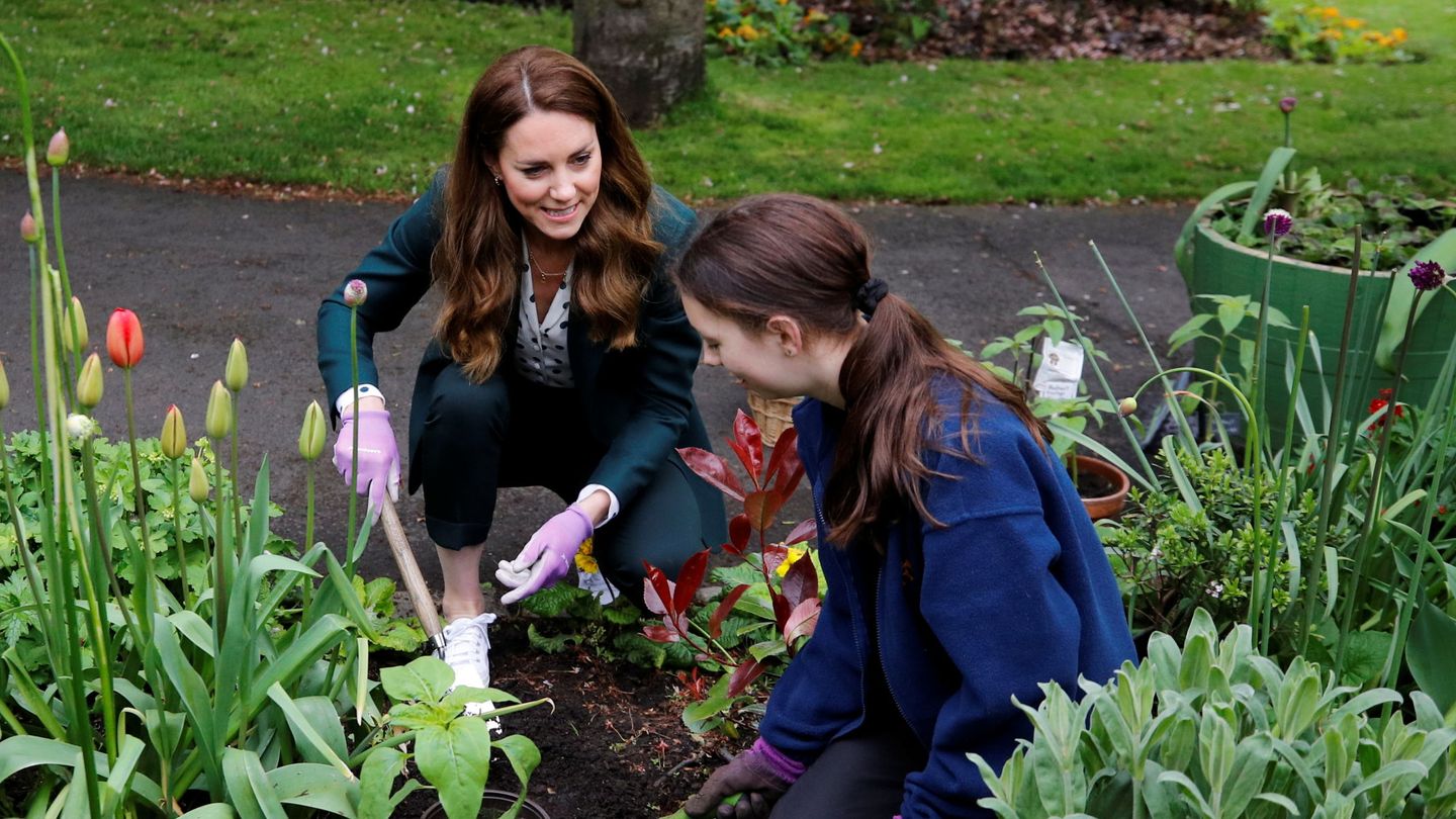 Kate Middleton, en el Starbank Park de Edimburgo. (Reuters)