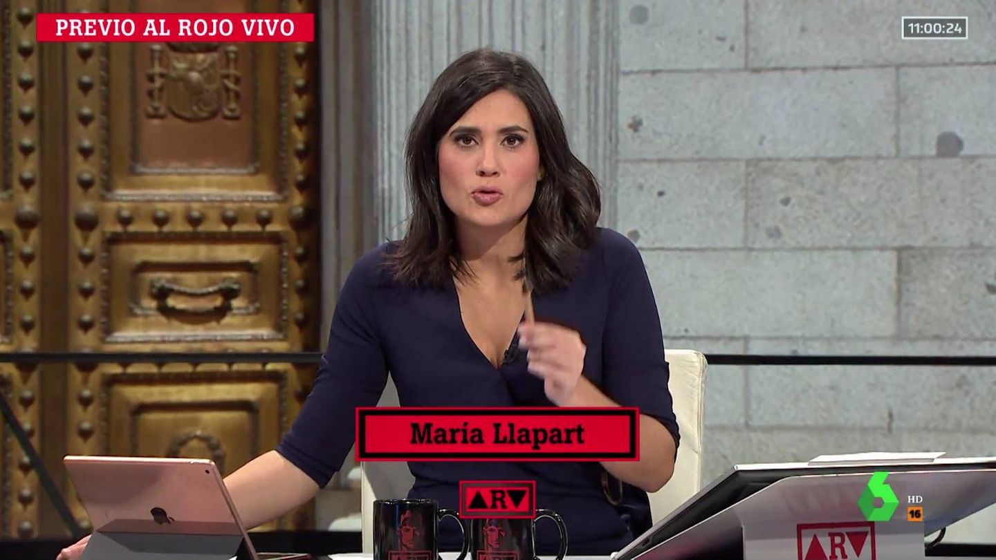 María Llapart, presentadora de 'ARV' durante estas Navidades. (Captura de Atresmedia)