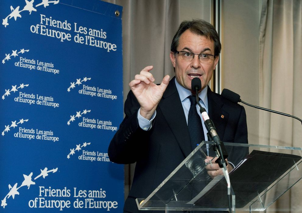 Foto: Conferencia de Artur Mas en Bruselas, en 2012, sobre "El futuro de Cataluña en la Unión Europea". (EFE)