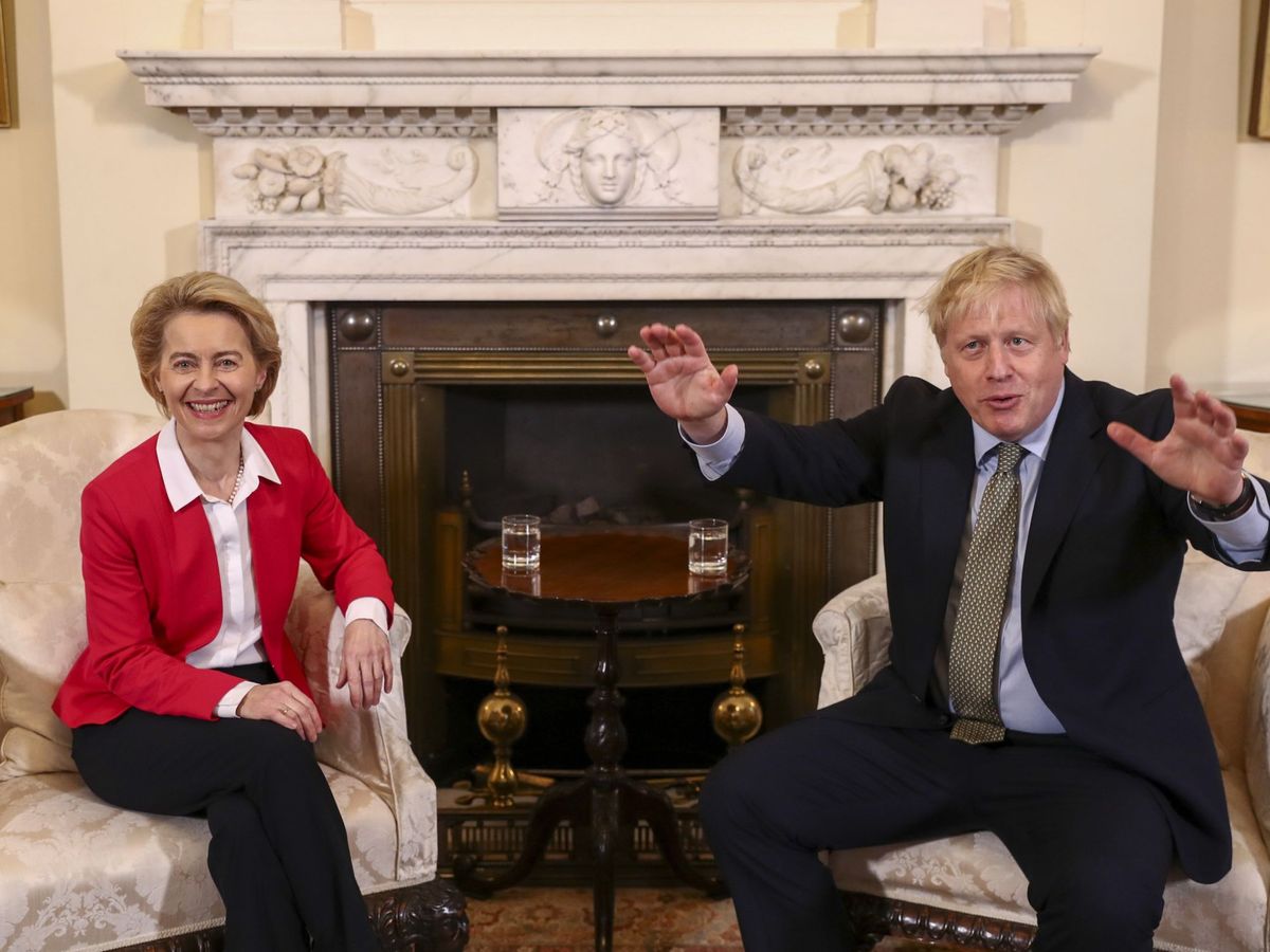 Foto: Johnson en una reunión con la presidenta de la comisión europea Ursula Von der Leyen el pasado mes de enero. (EFE)