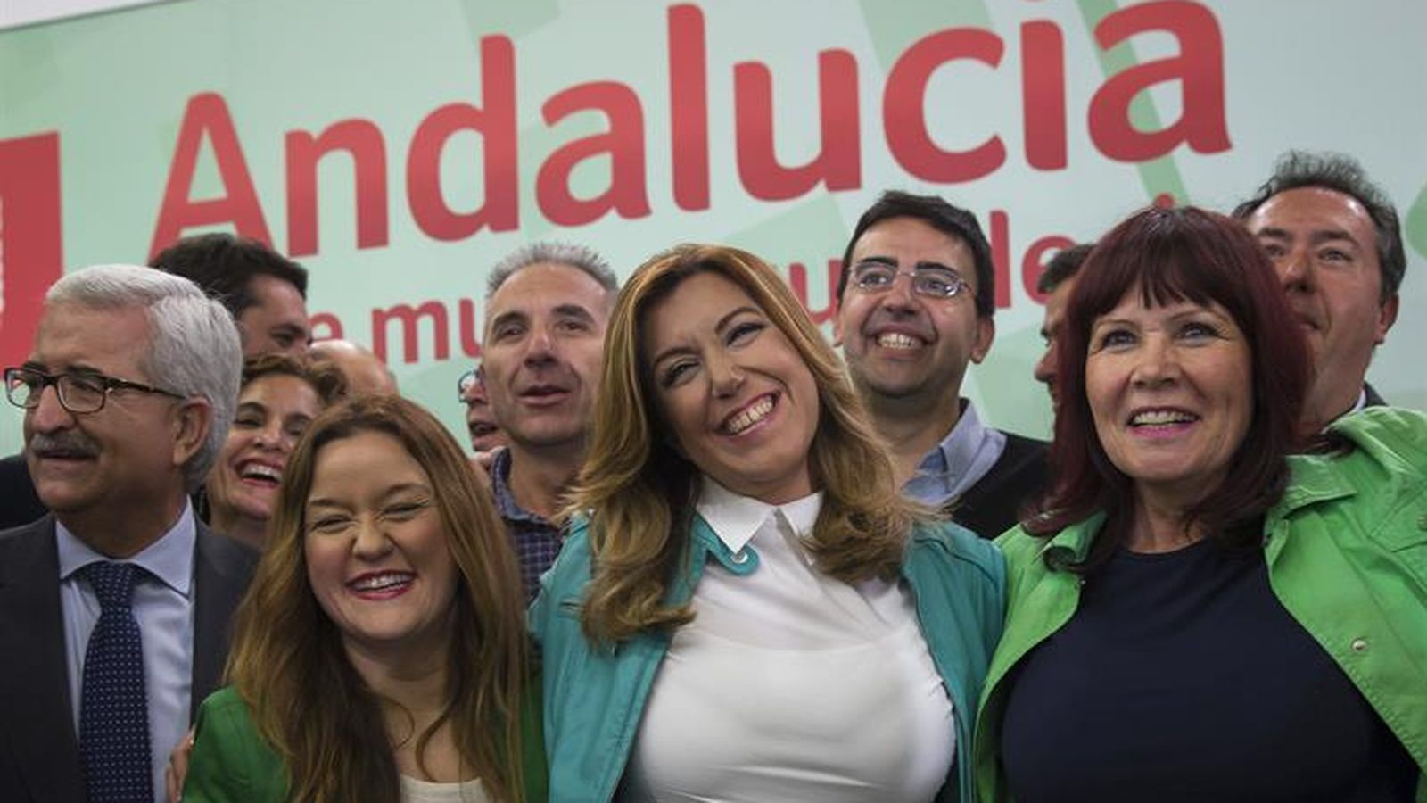 Foto: Susana Díaz, aclamada como "presidenta, presidenta" al ganar el PSOE las Elecciones de Andalucía (EFE)