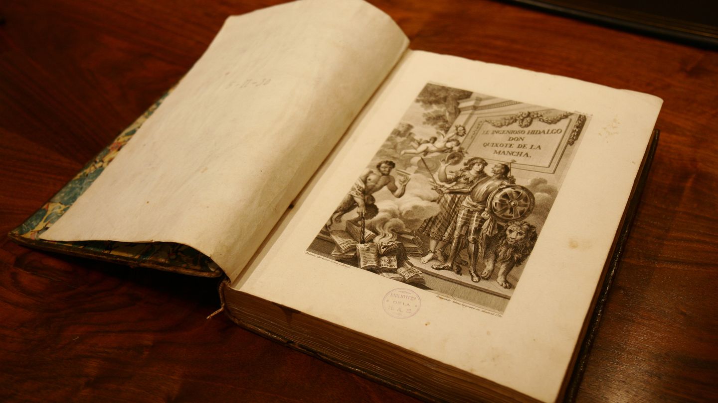 Edición de 1780 corregida por Joaquín Ibarra para la RAE de 'el ingenioso hidalgo don quixote de la mancha' 