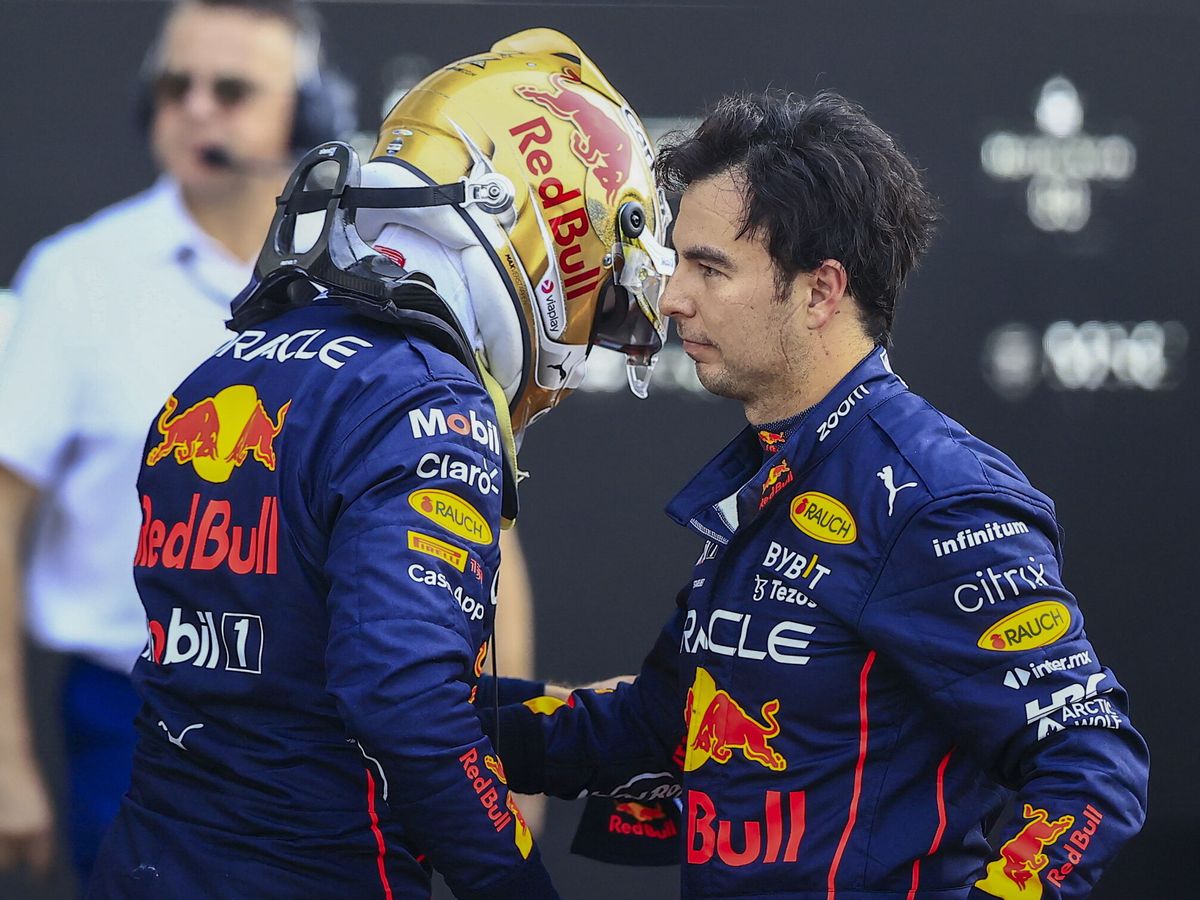 Foto: Pérez y Verstappen, en una imagen de archivo. (EFE/EPA/Carlos Pérez)