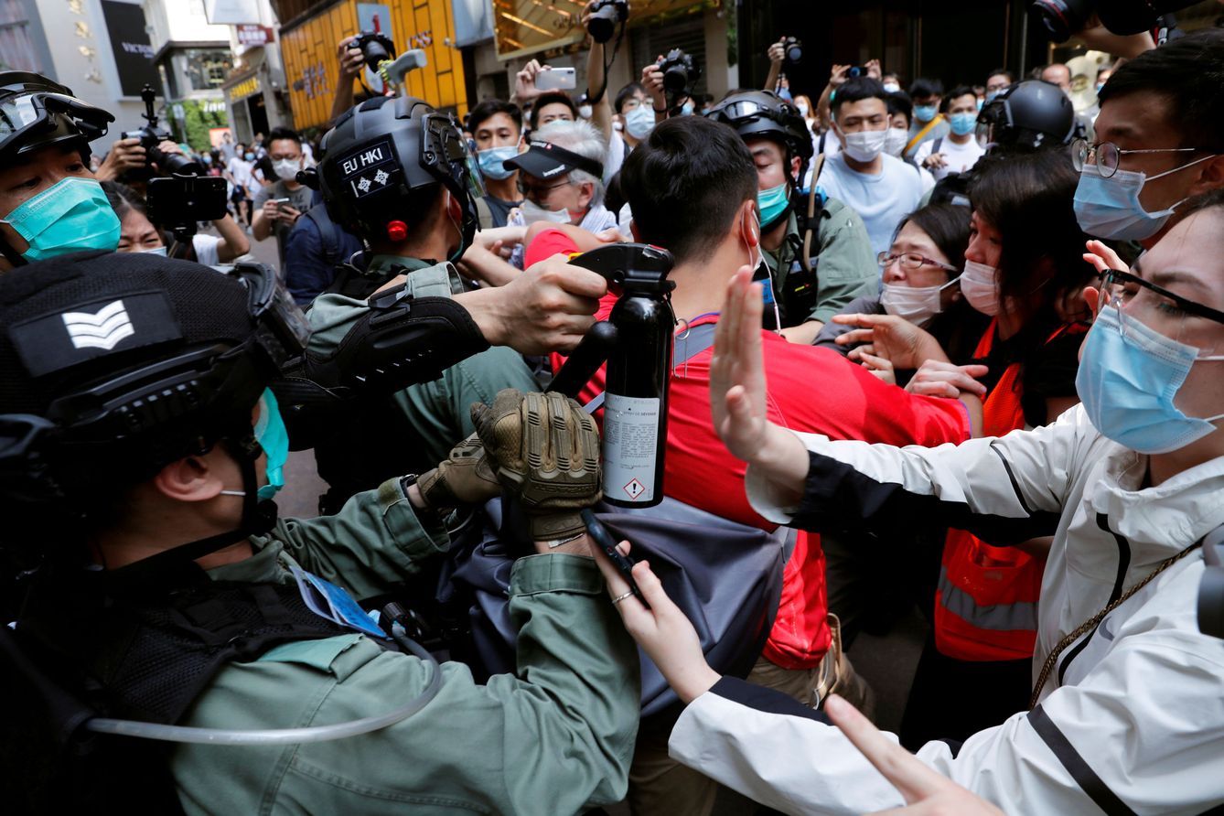Protestas en Hong Kong. (EFE)