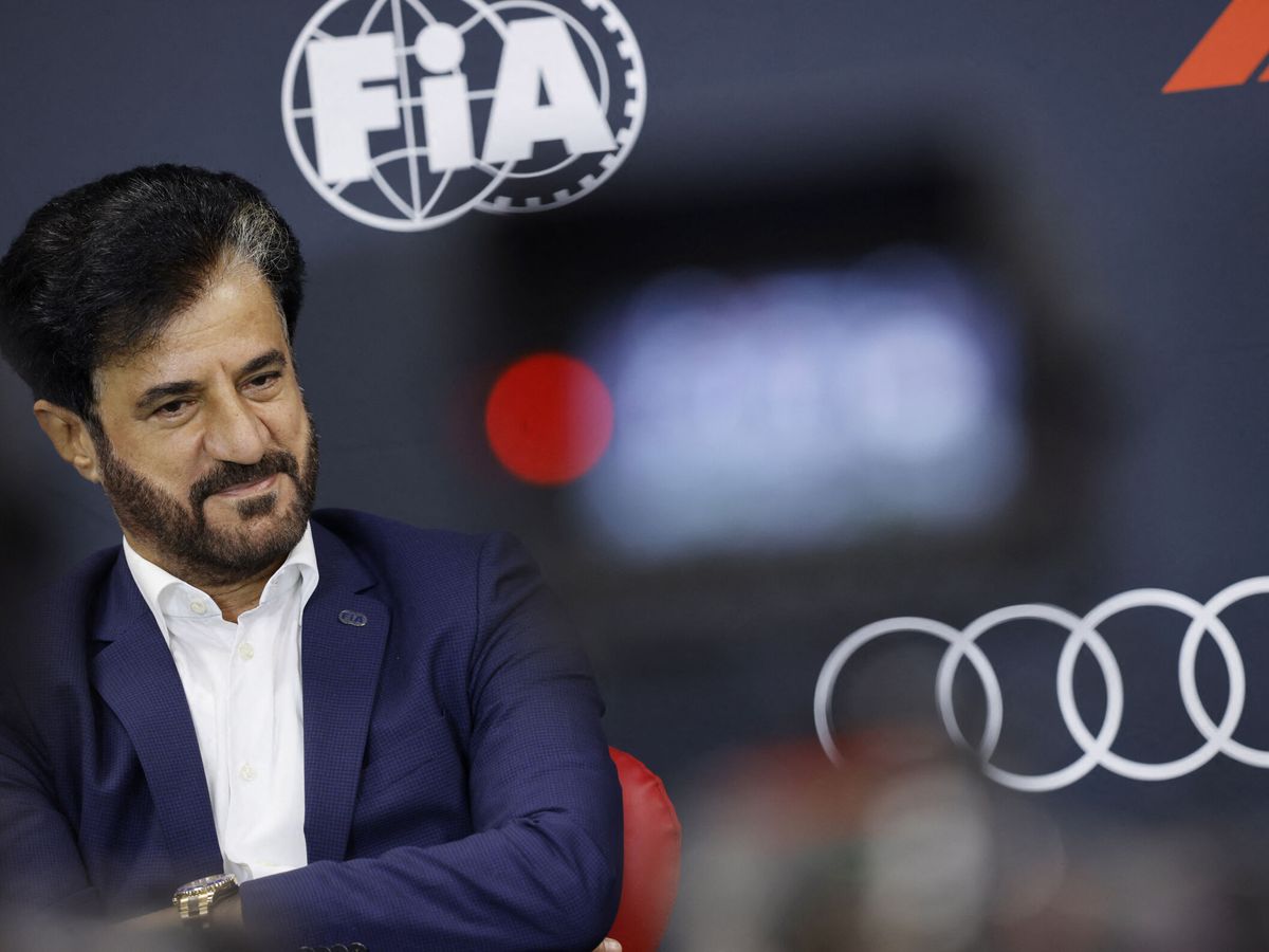 Foto: Bin Sulayem, presidente de la FIA, en el anuncio del acuerdo. (Reuters/Johanna Geron)