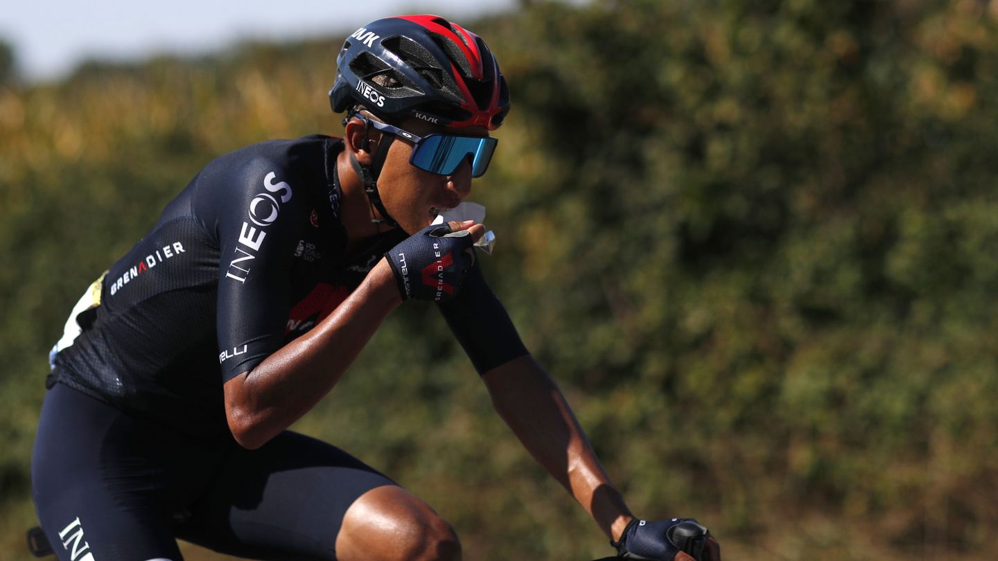 Cycling - Tour de France - Stage 15 - Lyon to Grand Colombier - France - September 13, 2020.  Team INEOS Grenadiers rider Egan Bernal of Colombia in action REUTERS Stephane Mahe