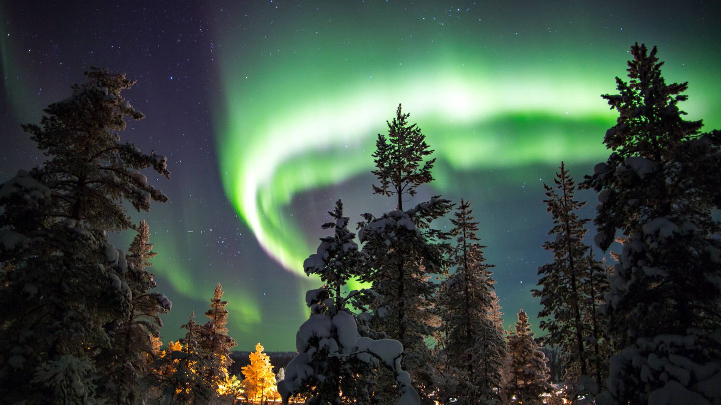 Increíble aurora en Finlandia.