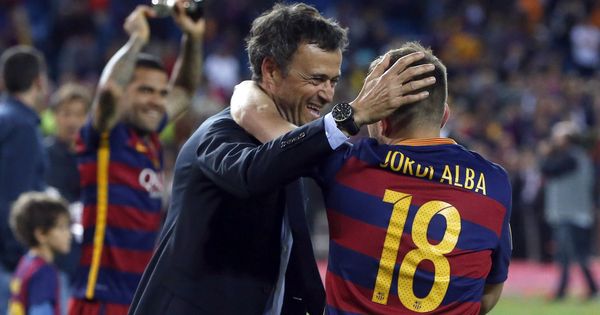Foto: Luis Enrique dirigió a Jordi Alba en el FC Barcelona durante tres temporadas (2014-2017). (EFE)