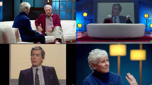 Vargas Llosa en el programa de Mercedes Milá. (Movistar).