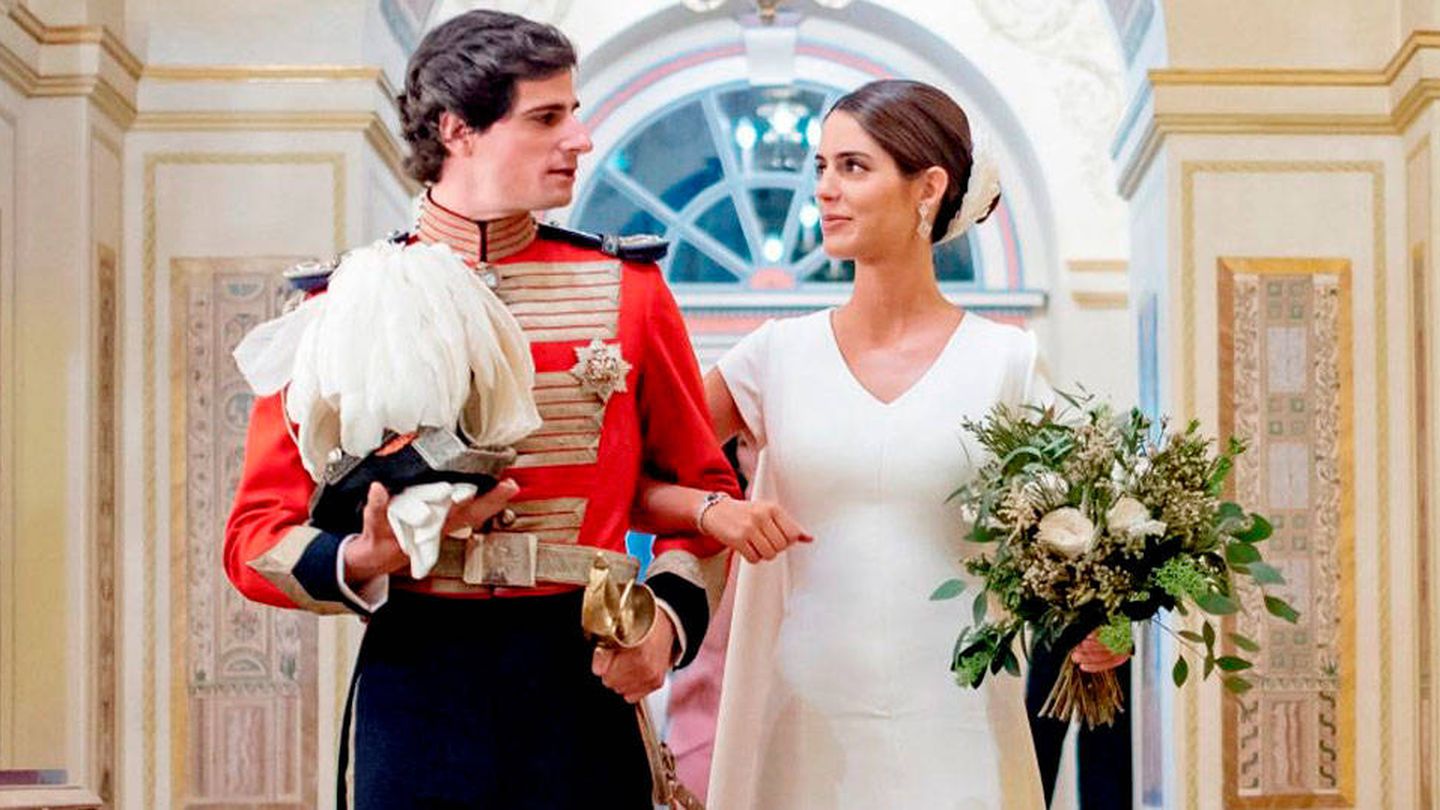 Fernando Fitz-James Stuart y Sofía Palazuelo, el día de su boda. (EFE)