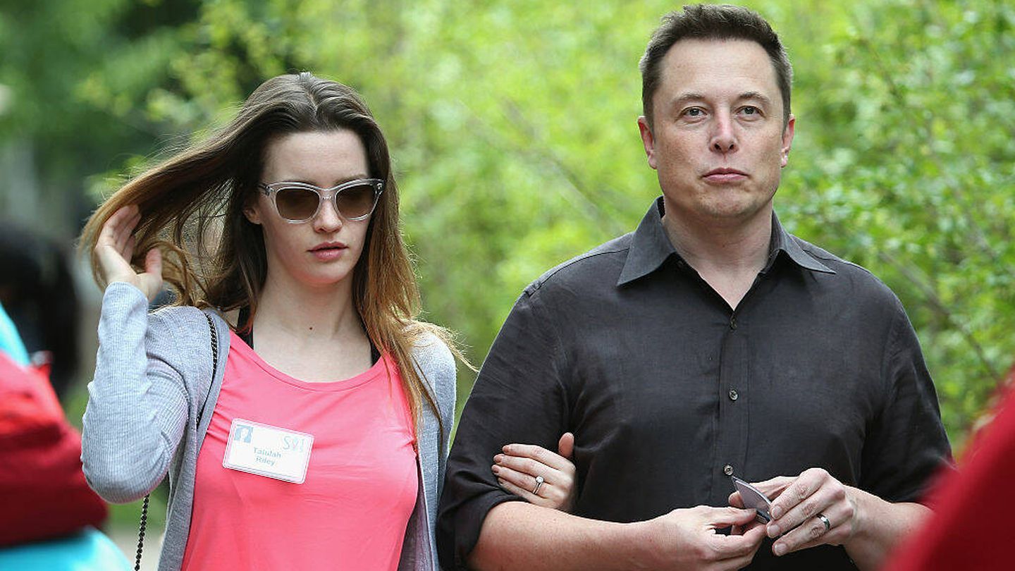 Talulah Riley y Elon Musk, en 2015. (Getty/Scott Olson)
