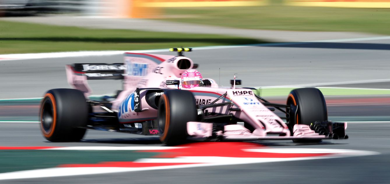 Ocon, con el Force India en el Circuit de Barcelona-Catalunya. (Reuters)