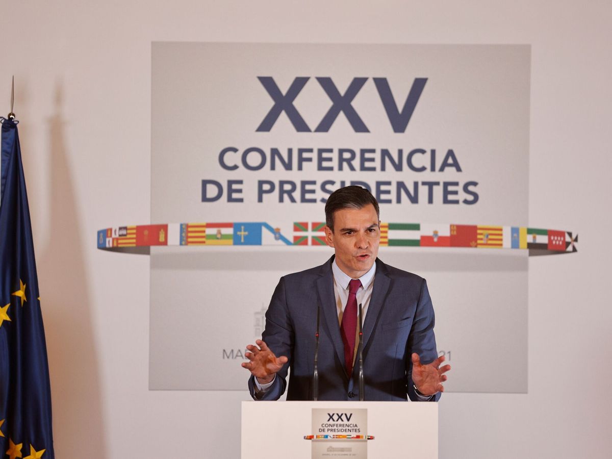 Foto: Sánchez durante la última Conferencia de Presidentes. (EFE/Rodrigo Jiménez)